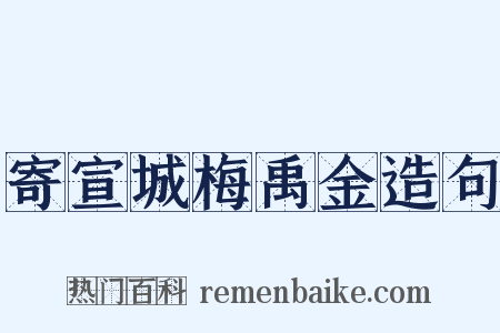 寄宣城梅禹金造句是什么意思的图片